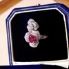 Kolczyki stadninowe Pierfraty kwiatowe Zestawy biżuterii dla kobiet w stylu kobiecy prezent Śliczny romantyczny 925 Srebrny różne kolory