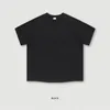 Camisetas masculinas 2023 Men do verão Lavou camisa de algodão unissex High Street 270gsm Arc Hem Raglan Sleeve T-shirts Brand Tee