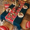 Stołowe sznurka Bożego Narodzenia Czerwona Świąteczna anty-okorunkowa obrus przyjęcie weselne światło luksusowe prostokątne akcesoria kuchenne kawy
