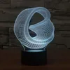 Espace déformé 3D Vision abstraite Amazing Optical Illusion 3d Effet 7 Couleur Toump Toump Botton LED LAMBRE LAMPE NIG 290B