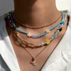 CHOKER CHOKER MULYERED YIN YANG PERLA COLLAZIONE DELLA PERCOLA PER PER GIURNA ASIMMETRICA GIURNA BOHO SET GIOP