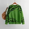 Kobiety swetry gigogou leopinger desinger damski sweter zimowy jesień żeńska kobieca odzież wierzchnia miękka pullover pullover top pull femme strój