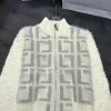 Femmes designer couleur bloquant la fermeture à glissière Cardigan Veste en tricot polyvalent