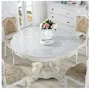 Round Tablecloth Transparent Soft PVC Waterproof Oilprpoof Living Room Dining Tables Kitchen Desk Protector Home Decor 1.0mm 11 231221