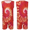 Roupas conjuntos de 2pcs crianças meninos meninos de verão trajes casuais terno esportivo TIY Dye Print shorts roupas de exercício de corrida infantil infantil