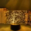 Lumières nocturnes pas de vie LED LED LED pour les enfants Décor de chambre Night Light Girthday Gift Table de chevet 3d lampe anime265d