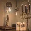 Suprimentos Outros suprimentos de festa festiva Decoração de Halloween Crânio Esqueleto Lâmpada Quarto Horror 3D Estátua Mesa Luz Ornamento Casa Assombrada Par