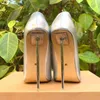 Scarpe eleganti Shiaopick Fashion da 12 cm Pompe in metallo Silver -tacchi alti tacchi alti feste a punta di punta Model Man Crossdresser Unisex