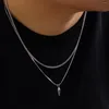 Pendant Halsketten Hip Hop Trend Herren Nische High-End-Nieten personalisierte Long Collarbone-Ketten-Ketten-Pullover-Schmuckzubehör