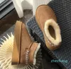 Women Boots Schneeschuh brauner Khaki Klassische Knöchel Softgüfte Fell Anti-Slide Ladies Booties Outdoor Winter Warm Schuhe