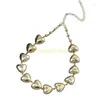 Choker Fashion Big Heart Beads Bracelets Bristam