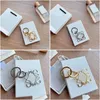 Keychains Lanyards Designers Chain Chain Portachivivi Gold Fashion Keyring Glaze Dreigner Keychain Luxury Bag Pants Pantalon pour Dhaxk