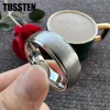 Band Rings Drop TUSSTEN 6MM/8MM Domed Wedding Band Men Women Tungsten Plain Ring Stepped Brushed Finish Comfort Fit 231222