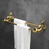 Antigos Acessórios de hardware de banheiro de bronze Definir túmulo de toalhas de toalha Robo de papel higiênico barra de papel Toliet Brush 0782 231221