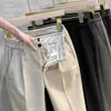 Pantalon pour hommes ajusté droit haut de gamme pantalon décontracté.