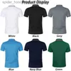 Herren Polos Sommer Neues hochwertiges Hemd 2023 Männer Solid Cotton Short Sle T-Shirt Männer drehen Kragen atmungsaktives Top Dropshipping L231222