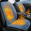 Auto -stoel beslaat 2 stks 12V elektrisch verwarmde kussen deksel verwarmingswarmer winter huishoudelijk verwarming voor
