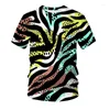 Herr t-shirts 2024 Animal World Leopard 3D tryckt och kvinnors t-shirts HD kortärmad överdimensionerad sommartoppar