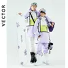 Vector ski wear suéter con capucha para mujeres tendencia reflectante de esquí de esquí engrosado y equipos de esquí impermeables traje de esquí Mujeres 231221