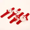 60 pcs Christmas Patting Circle Bracelet Watch Xmas Children Gift Santa Claus Snowman Deer Year Party Toy Wrist Decoration 231221