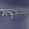 Diamentowe okulary okulary rama przezroczyste okulary oka carter bez krawędzi Ramka dla mężczyzn i kobiet luksusowe okulary Oculos ee gau337f