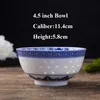 4 5インチライスボウルJingdezhen Blue and White Porcelain Tableware Chinese Dragon Dernidware Ceramic Ramen Soup Bowls Holder335Z