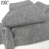 YSC style Women Cashmere Wool Pants Knitted Soft warmth Long Johns Spandex Leggings Highquality Slim fit 231221