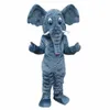 Halloween grey elephant Mascot Costume Cartoon Anime theme character Unisex Adults Size Advertising Props Christmas Party Outdoor Outfit Suit