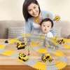 333pcs DIY Educational Toys Mini Car and Train Track Sets Children s Railway Racing Vehicle Models Flexible Game Brain 231221