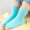 6 pares de calcetines antideslizantes en blanco para niños para niños y niñas, accesorios de algodón antideslizantes para bebés de 1 a 7 años 231225