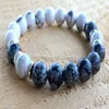 SN1070 Top Design Howlite Howlite Snowflake Obsidian Pulsera de piedra natural Joya de yoga Joya Meditación Joya de chakra total235o