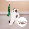11 adet komik kedi çubuk püskül yedek kafa kedi zili interaktif oyuncak püskül yavru kedi komik kedi kedi eğitim oyuncak