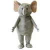 Halloween grey elephant Mascot Costume high quality Cartoon Anime theme character Carnival Dress Christmas Fancy Performance Fancy Dress for Men Women