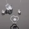 Kurshuni Cloud Cloud Clip d'oreille Percé Collier pendentif de boucle d'oreille pour femmes Brand de luxe Aaaaa Zircon bijoux coréen INS 231221