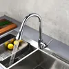 Kitchen Faucets 4 Colors Brass Material & Cold Water Pull Out Tap