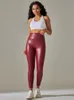 6 Färg Summer Pu Leather Pants Kvinnor Hög midja Skinny Push Up Leggings Sexiga elastiska byxor Sträcka Plus Size Jeggings 231221