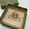 Anéis de abertura de cristal clássicos anéis de noivado de casamento para letra interligada na noiva anéis de mulheres com conjunto de caixas