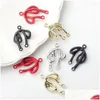 Charms 10pcs / lot alliage de zinc éminaire colorf avec connecteurs mtiple pour bijoux de bricolage