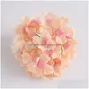 Flores decorativas grinaldas 10pcslot Luxury colorf Artificial Silk Hydrangea Flowers Cabe
