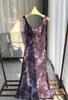 Casual jurken Deep V Sling Dress Dames Sexy Silk Purple Leopard Gedrukte vrouwelijke mouwloze trekkoord gewaad zomer 2023