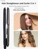 Hår curlers raktare Angenil Argan Oil Flat Iron Hair Starten och Curler 2 i 1 Portable Travel Hair rätning Curling Iron for Women Giftl231222