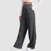 Pantaloni femminili 2023 pantaloni a core di colore solido jogger sportivi gironi in pile dritta gamba dritta per pantaloni sovradimensionati