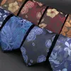 Bow Ties Design Red Blue Brown Men Flower Leaves Pattern High Quality Jacquard Weave For Party Wedding Unique Accessories