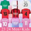 Crianças 23 24 milans ibrahimovic Giroud Soccer Jerseys Pulisic Theo tonali reijnders camise
