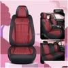 Capas de assento de carro Ers Yuckju er Leather para Ssangyong Todos os modelos Korando Kyron Rodius Actyon Rexton Acessórios de estilo Drop Drop Delt Dhomq