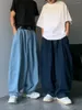 Jeans maschile 2024 uomini eterosessuali da uomo blu alla moda pantaloni in denim neutrali neutri pantaloni manwomen casual larghi battiti y2k