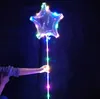 LED BoBo Luminous Balloon Transparent Colorful Lights Balls Chirstmas Wedding Party Decor Gifts Tree Unicorn Star Shape SN915