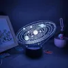 Sistema solare luci notturne Nove pianeti Lampada Lava Space Universe 3D Regalo di compleanno RGB per amici da letto Desca da letto Decor240x