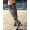 Bottes 2019 Nouvelles chaussures Femmes Boots Black Over the Knee Boots Sexy Femme automne hivernale Lady High Boths High Taille 3443