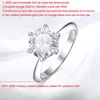 Smyoue GRA Certification 1-5CT Ring VVS1 Lab Diamond Solitaire Ring For Women Engagement Promise Bijoux de mariage 231221